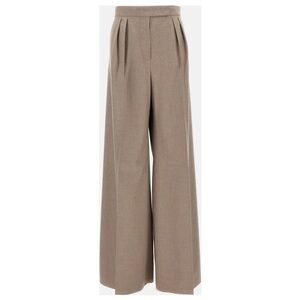 MaxMara Fawn colored Cashmere Wide-Leg Pants. Never Worn or Tailored.